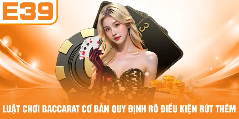 Luật chơi Baccarat cơ bản quy định rõ điều kiện rút thêm